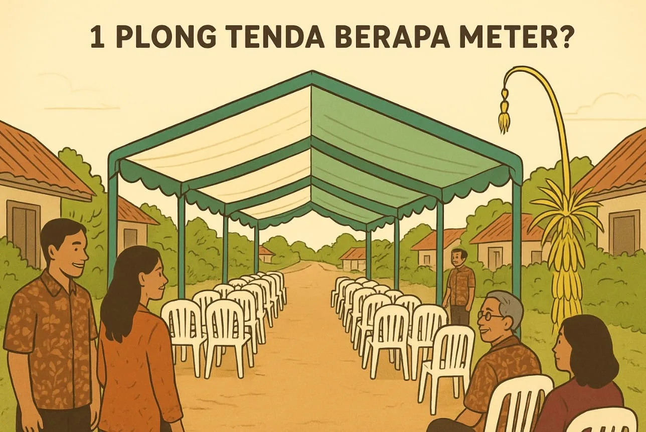 1 unit tenda berapa meter