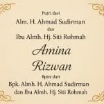 Penulisan nama orang tua almarhum di undangan pernikahan