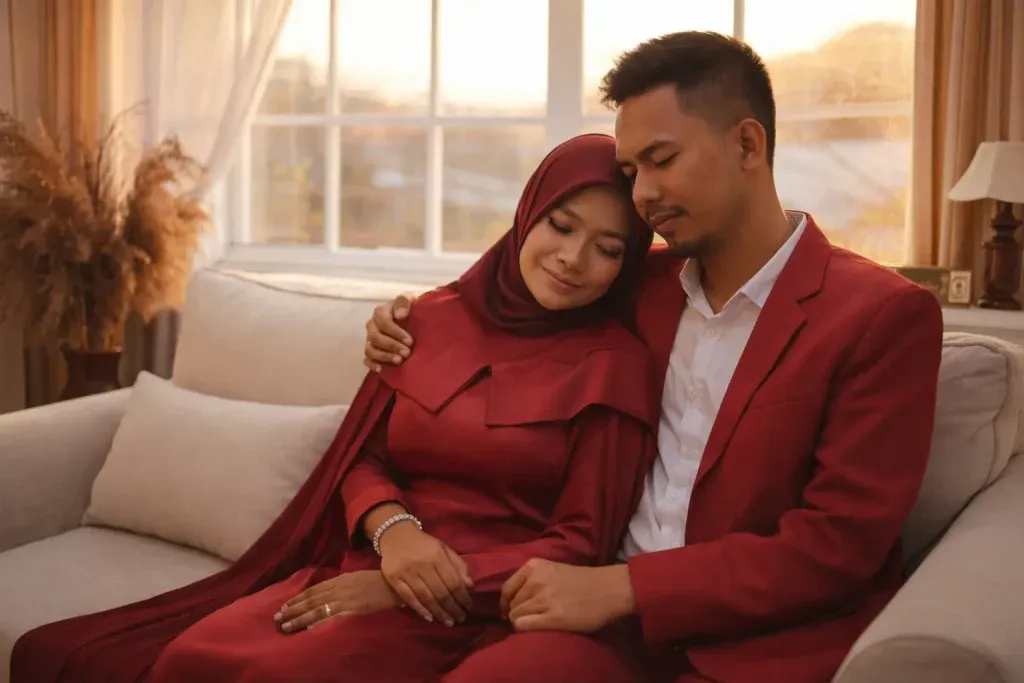 Pasangan Muslim merenungi makna pernikahan